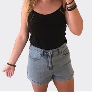 Pacsun Lightwash Denim Mom Short